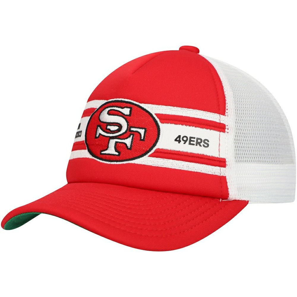 San Francisco 49ers Youth Stripe Trucker Adjustable Hat | NFL US