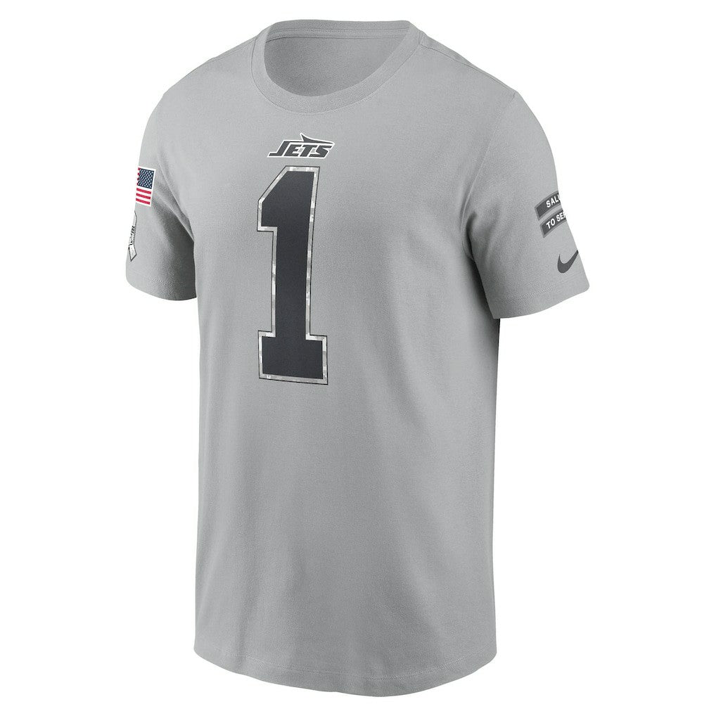 New York Jets Ahmad Sauce Gardner  2024 Salute To Service Name & Number T-Shirt | NFL Near me