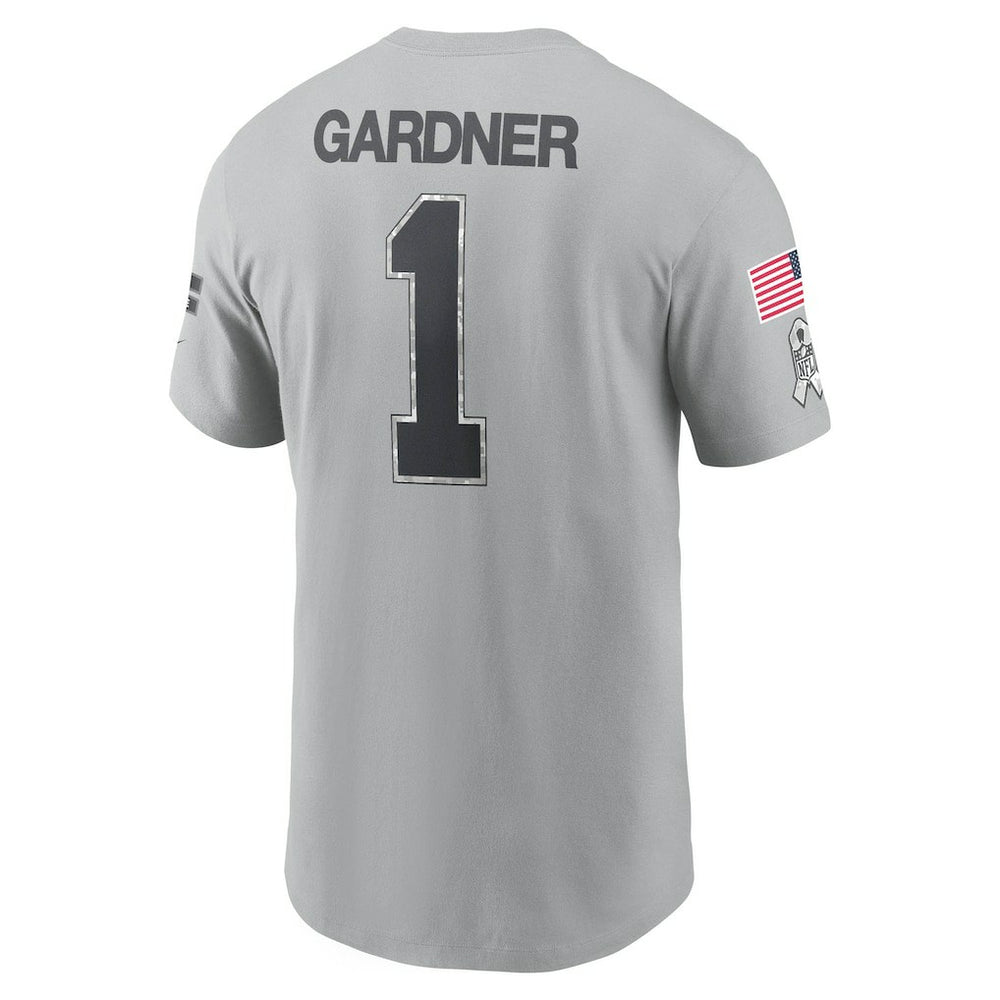 New York Jets Ahmad Sauce Gardner  2024 Salute To Service Name & Number T-Shirt | NFL Near me