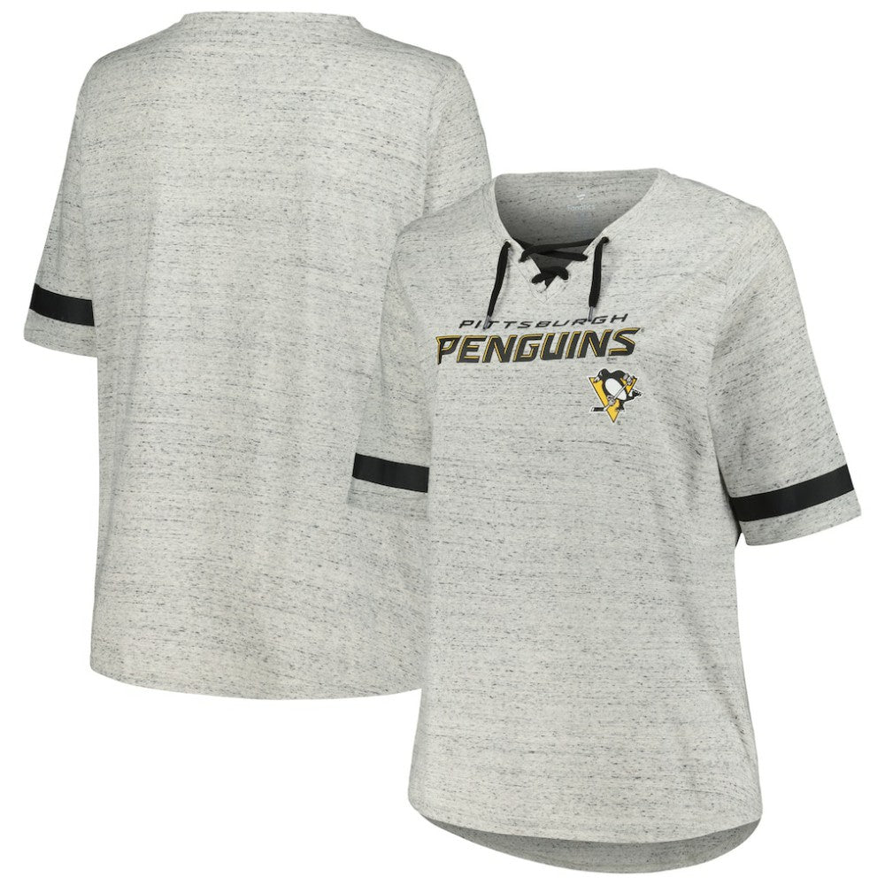 Pittsburgh Penguins Fanatics Women's Plus Size Lace-Up T-Shirt -  NHL T-shirts