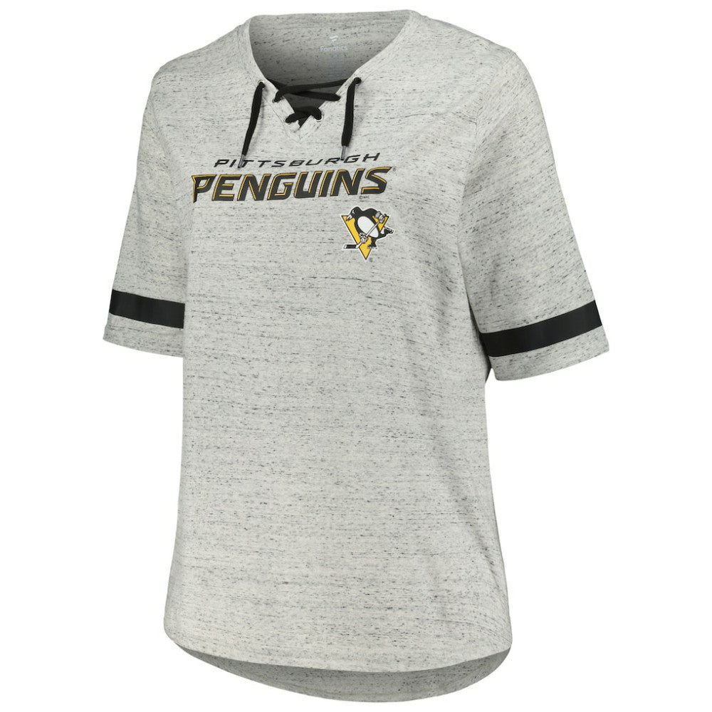 Pittsburgh Penguins Fanatics Women's Plus Size Lace-Up T-Shirt -  NHL T-shirts