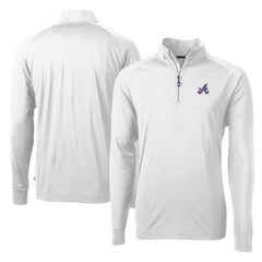 Atlanta Braves Cutter & Buck City Connect Adapt Eco Knit Stretch Recycled Quarter-Zip Pullover Top - MLB Pullover