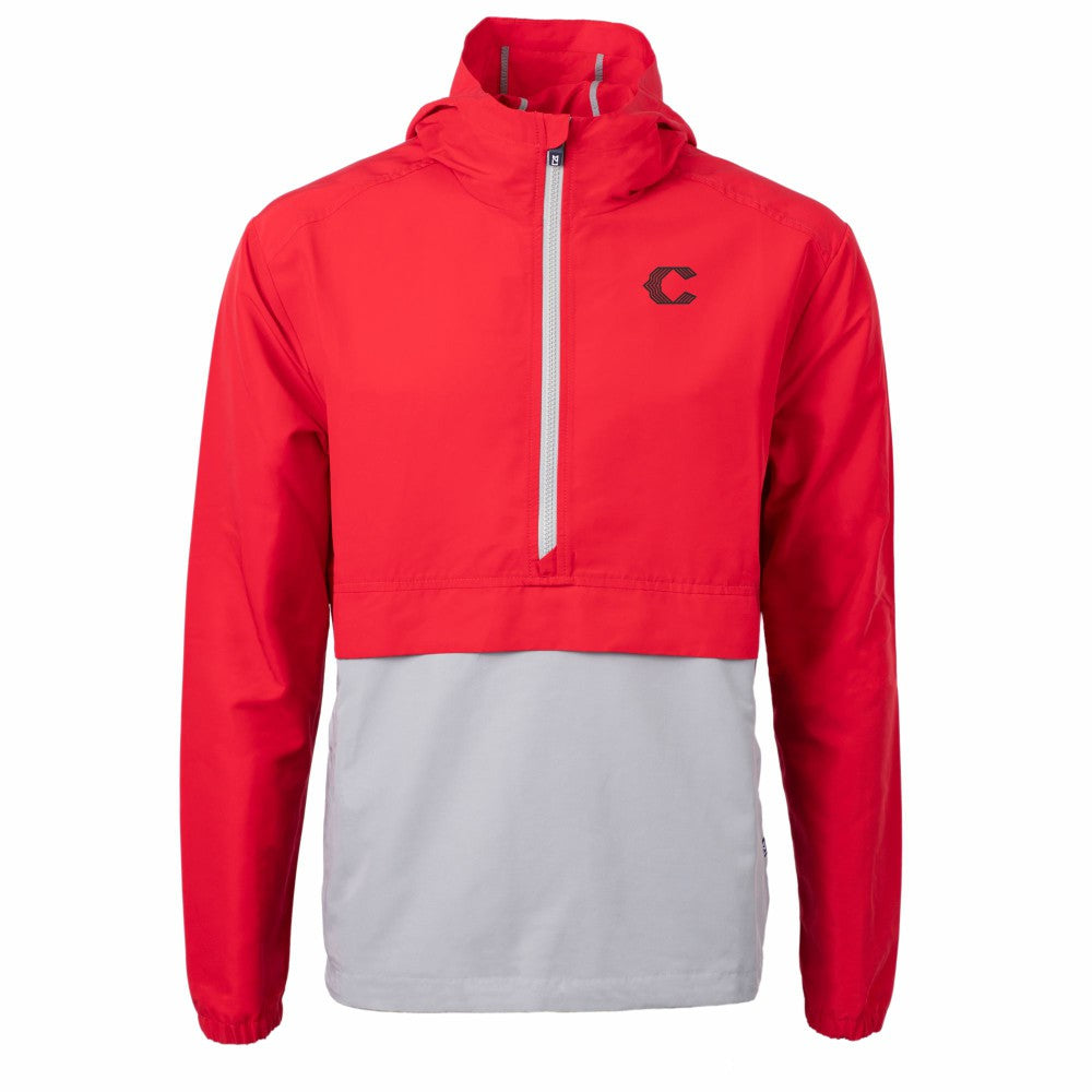 Cincinnati Reds Cutter & Buck City Connect Charter Eco Recycled Half-Zip Anorak Jacket - MLB Jackets