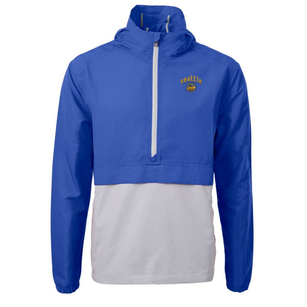 Seattle Mariners Cutter & Buck City Connect Charter Eco Recycled Half-Zip Anorak Jacket - MLB Jackets