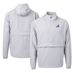 Atlanta Braves Cutter & Buck City Connect Charter Eco Recycled Half-Zip Anorak Jacket - MLB Jackets