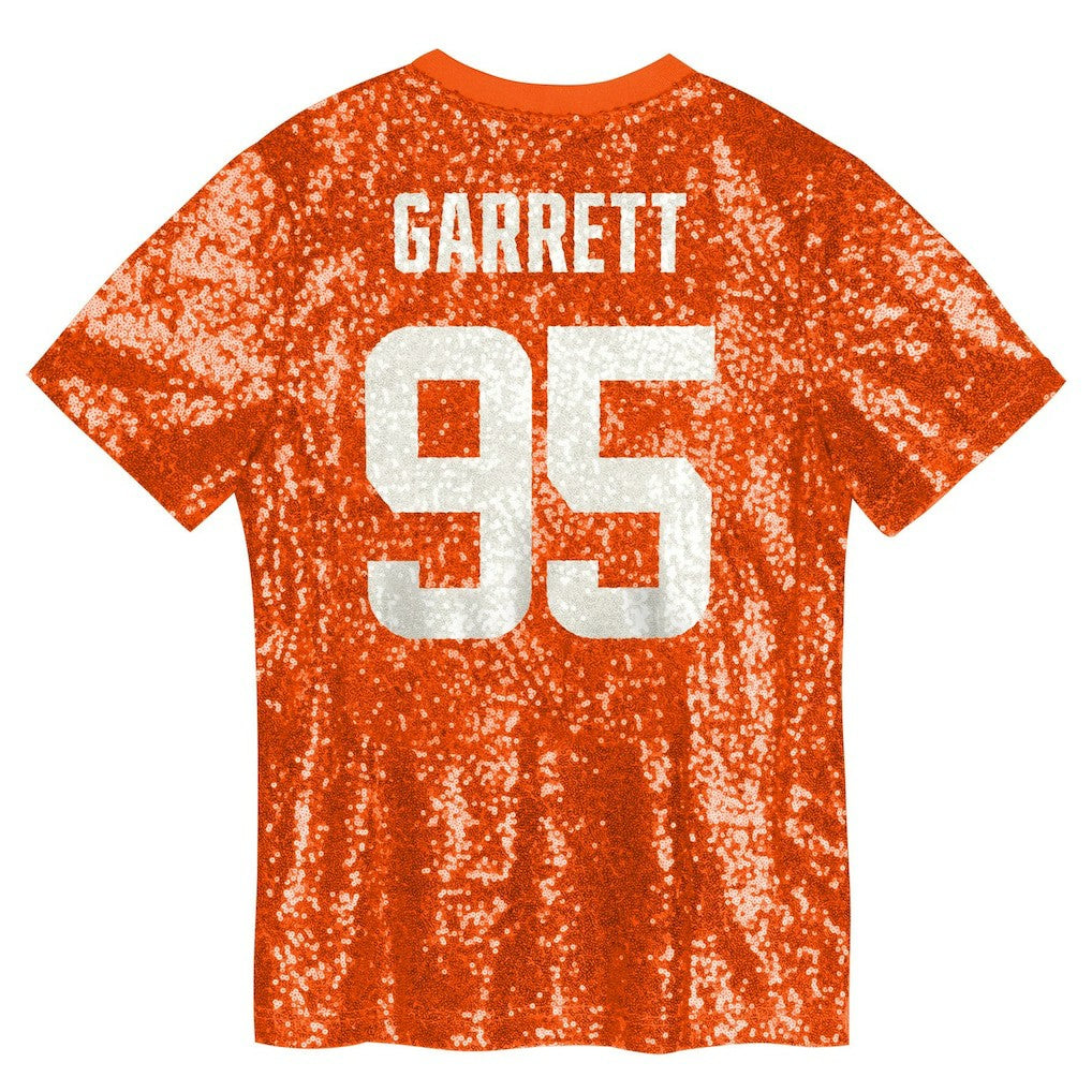 Cleveland Browns Myles Garrett  Girls Youth Sequin V-Neck Fashion Jersey | NFL US