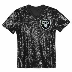 Las Vegas Raiders Maxx Crosby  Girls Youth Sequin V-Neck Fashion Jersey | NFL Online