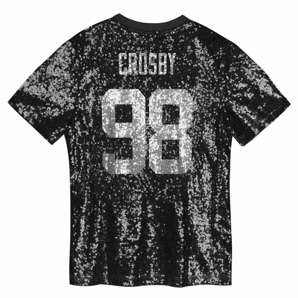 Las Vegas Raiders Maxx Crosby  Girls Youth Sequin V-Neck Fashion Jersey | NFL Online