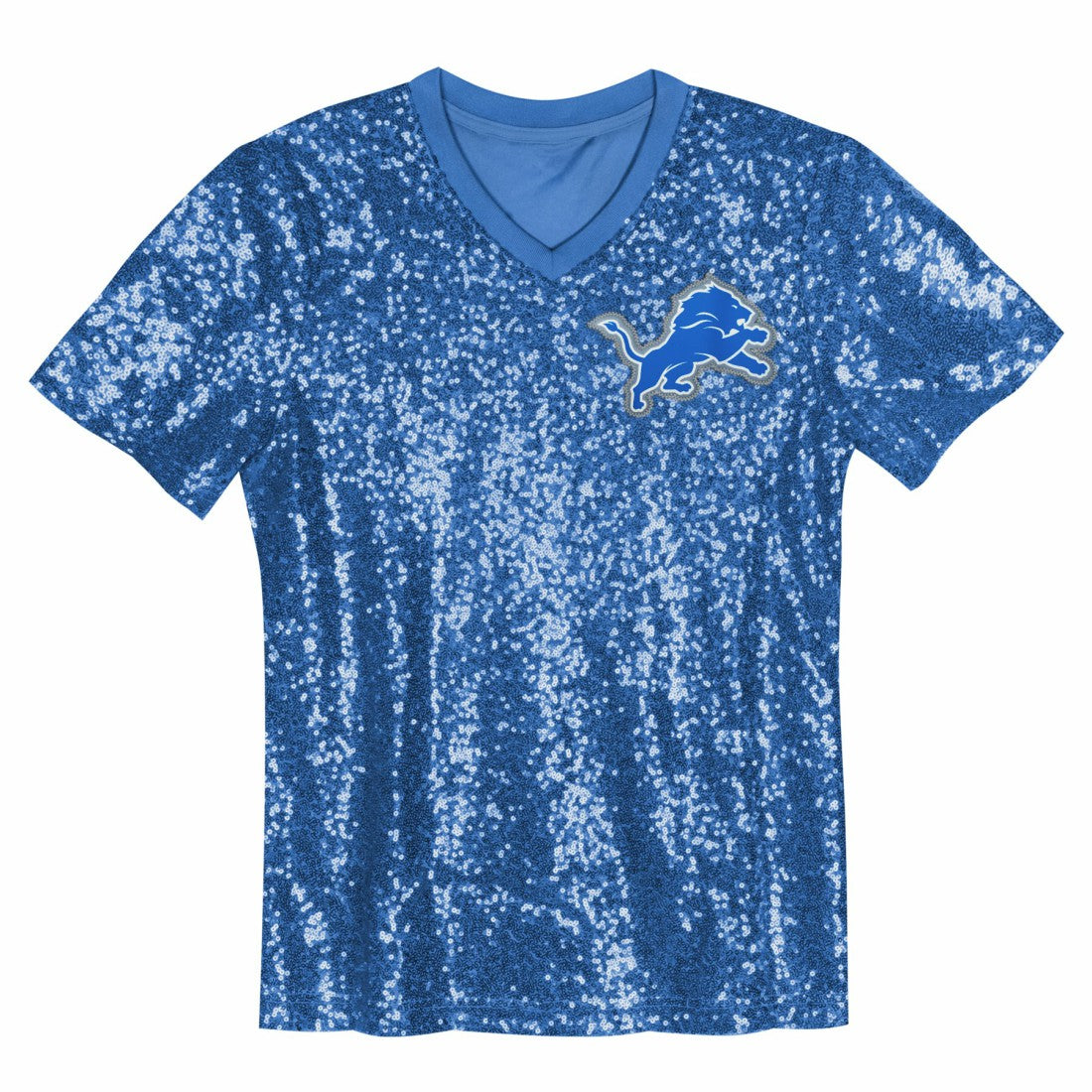 Detroit Lions Aidan Hutchinson  Girls Youth Sequin V-Neck Fashion Jersey | NFL Near me