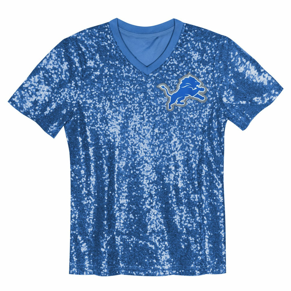Detroit Lions Aidan Hutchinson  Girls Youth Sequin V-Neck Fashion Jersey | NFL Near me