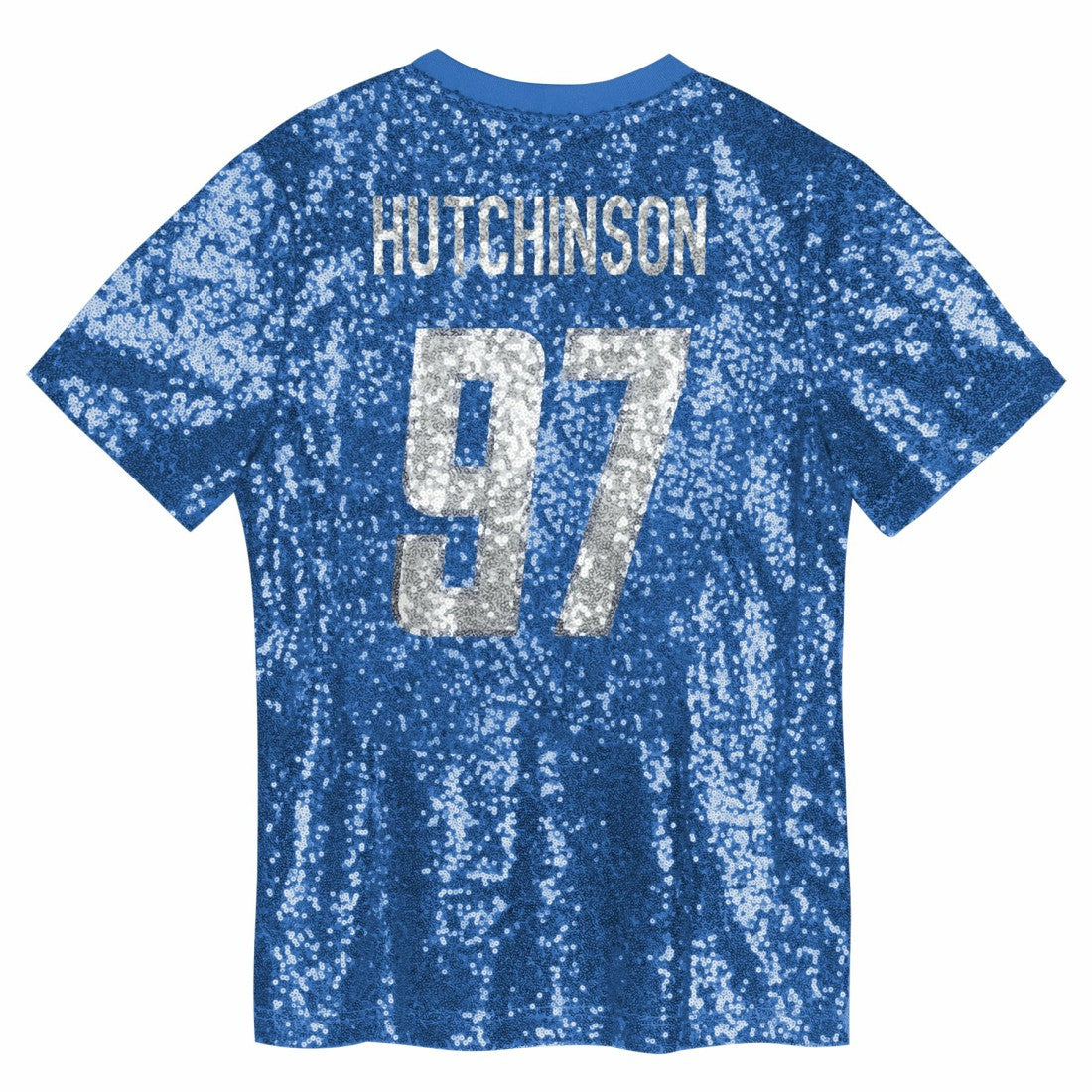 Detroit Lions Aidan Hutchinson  Girls Youth Sequin V-Neck Fashion Jersey | NFL Near me