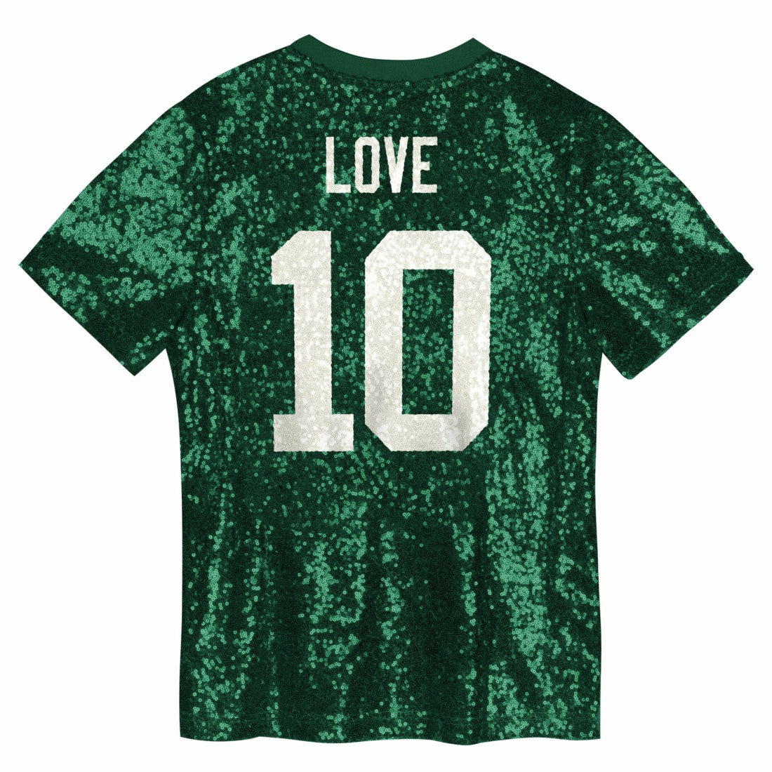 Green Bay Packers Jordan Love  Girls Youth Sequin V-Neck Fashion Jersey | NFL New
