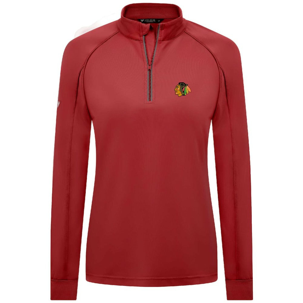 Chicago Blackhawks Levelwear Women's Kinetic Insignia Core Quarter-Zip Pullover Top -  NHL Pullover