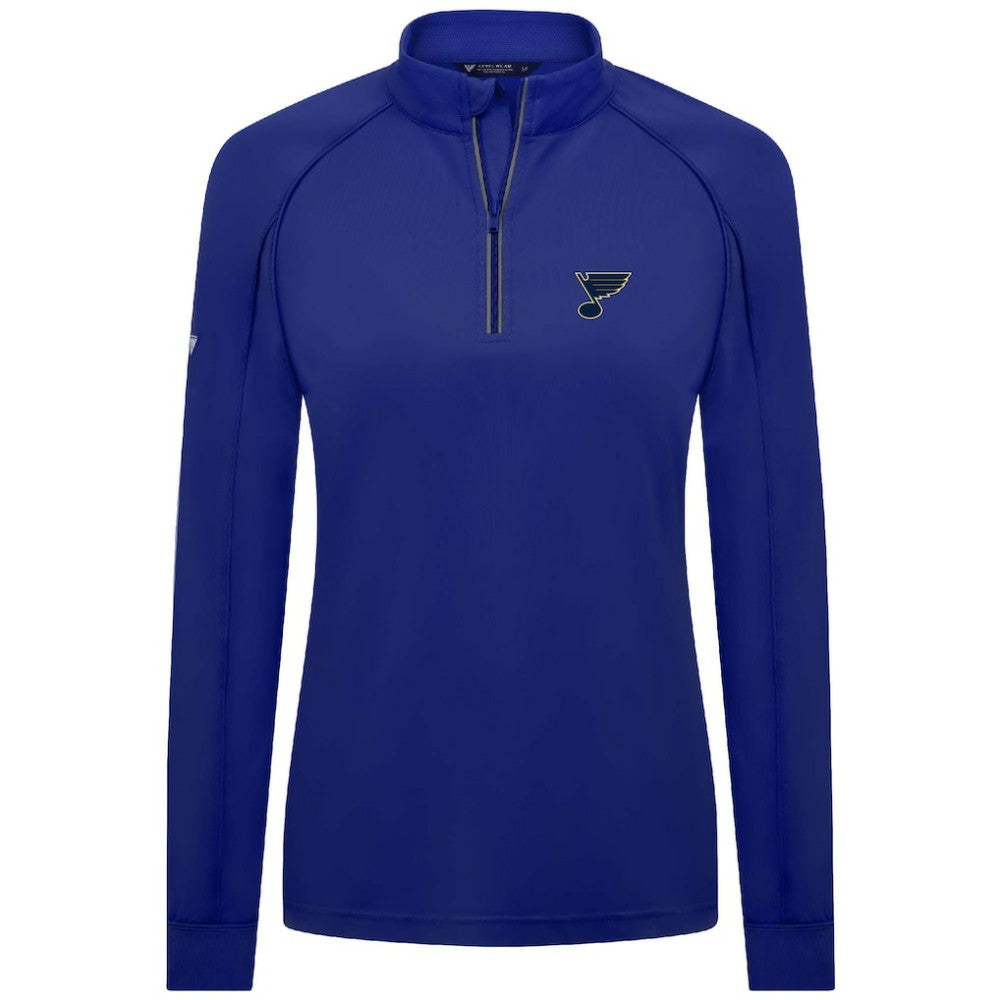 St. Louis Blues Levelwear Women's Kinetic Insignia Core Quarter-Zip Pullover Top -  NHL Pullover