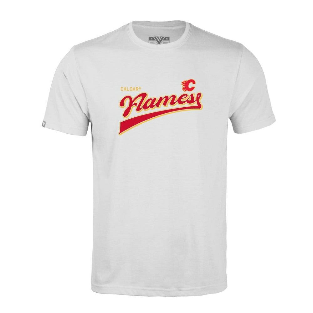 Calgary Flames Levelwear Richmond Retro Script T-Shirt -  NHL T-shirts