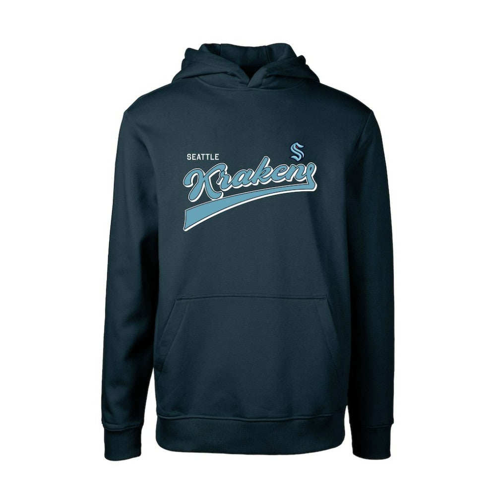 Seattle Kraken Levelwear Youth Podium Retro Script Fleece Pullover Hoodie -  NHL Hoodies