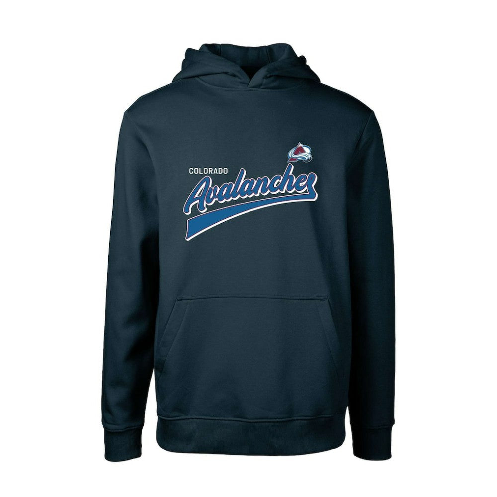 Colorado Avalanche Levelwear Youth Podium Retro Script Fleece Pullover Hoodie -  NHL Hoodies