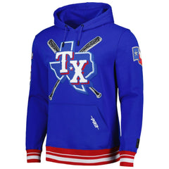 Texas Rangers Pro Standard Mash Up Logo Pullover Hoodie - MLB Hoodies