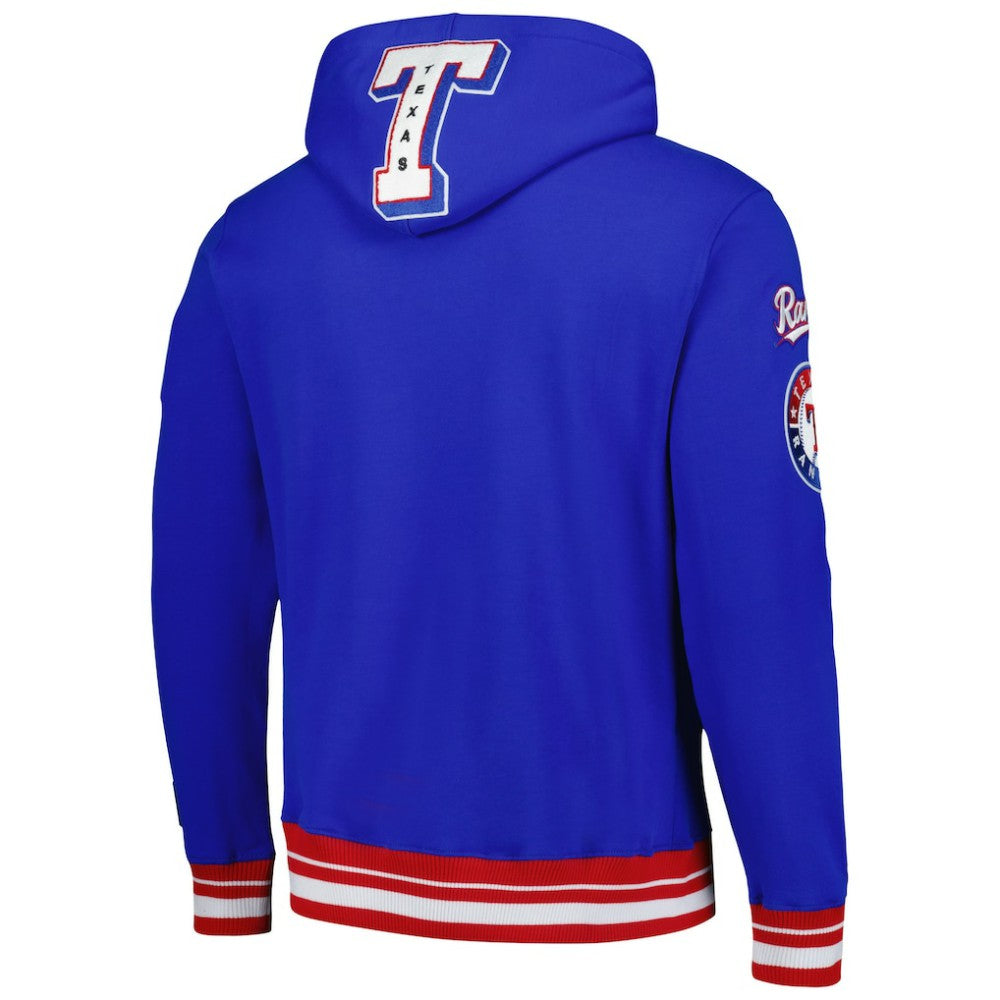Texas Rangers Pro Standard Mash Up Logo Pullover Hoodie - MLB Hoodies