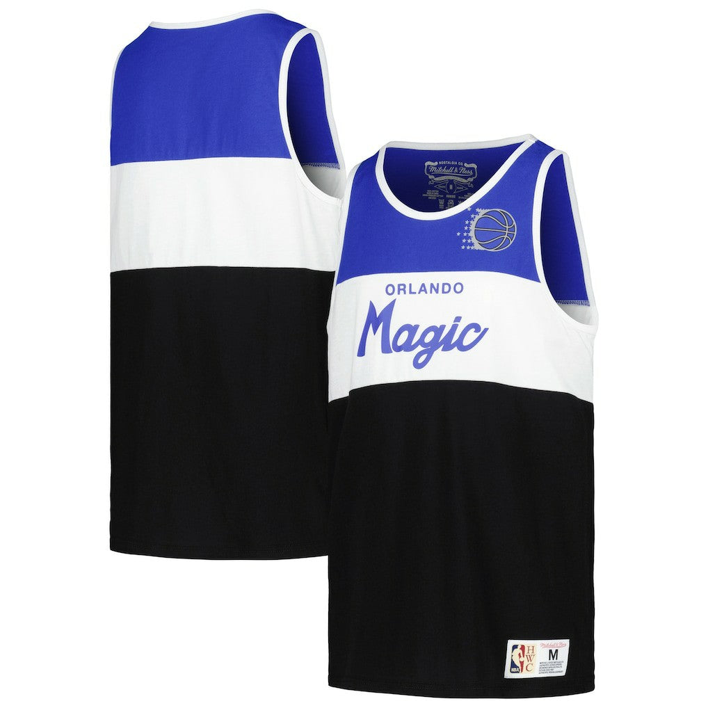 Blue/Black Orlando Magic Youth Hardwood Classics Special Script Tank Top | NBA