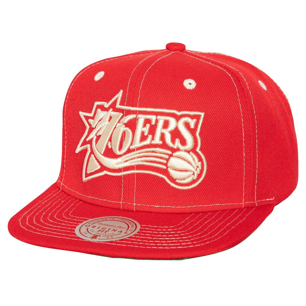 Red Philadelphia 76ers Energy Contrast Snapback Hat | NBA