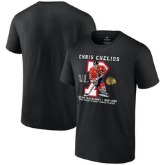 Chris Chelios Chicago Blackhawks Jersey Retirement T-Shirt -  NHL T-shirts