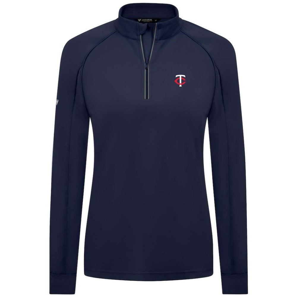 Minnesota Twins Levelwear Women's Kinetic Insignia Quarter-Zip Pullover - MLB Pullover
