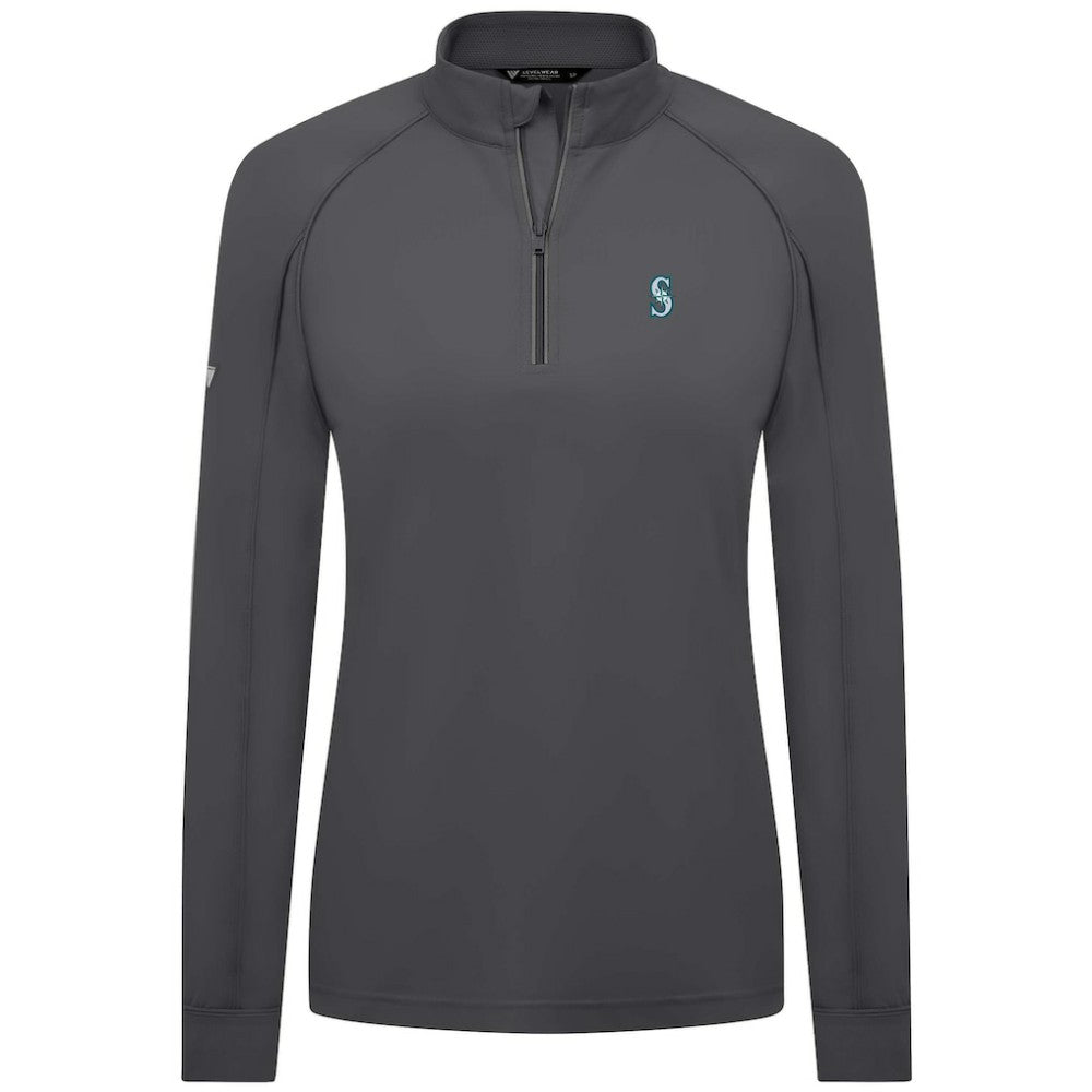 Seattle Mariners Levelwear Women's Kinetic Insignia Quarter-Zip Pullover - MLB Pullover