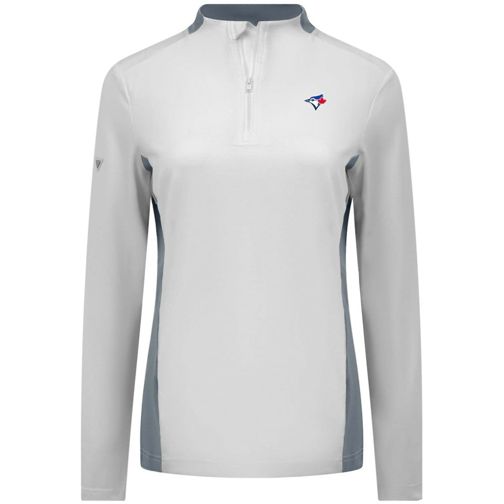 Toronto Blue Jays Levelwear Women's Moxie Insignia Quarter-Zip Pullover - MLB Pullover