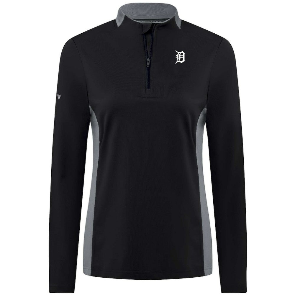 Detroit Tigers Levelwear Women's Moxie Insignia Quarter-Zip Pullover - MLB Pullover