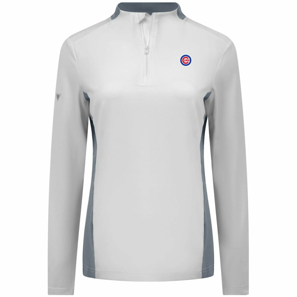 Chicago Cubs Levelwear Women's Moxie Insignia Quarter-Zip Pullover - MLB Pullover