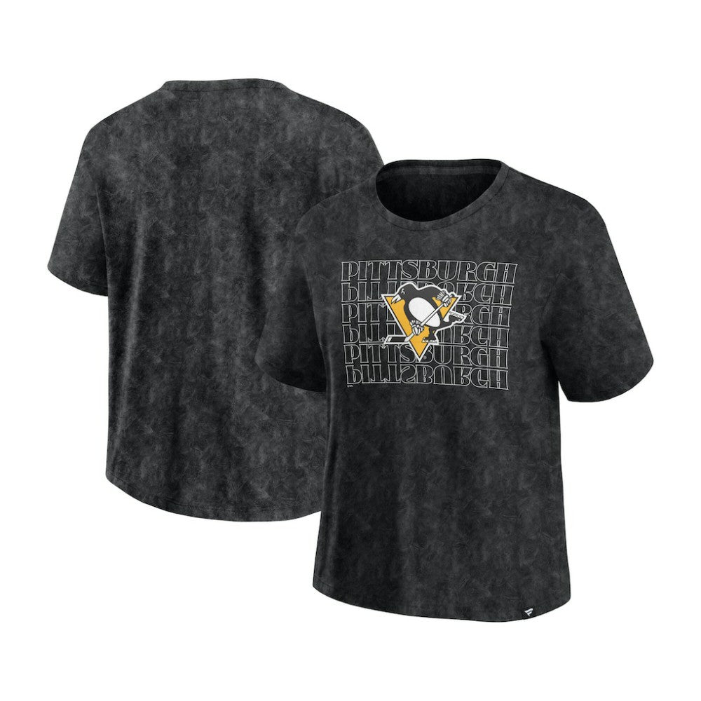 Pittsburgh Penguins Fanatics Women's Faded Wash T-Shirt -  NHL T-shirts