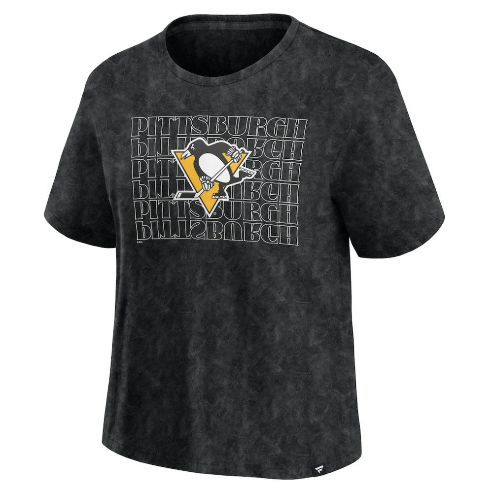 Pittsburgh Penguins Fanatics Women's Faded Wash T-Shirt -  NHL T-shirts