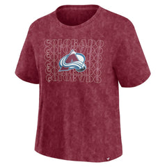 Colorado Avalanche Fanatics Women's Faded Wash T-Shirt -  NHL T-shirts