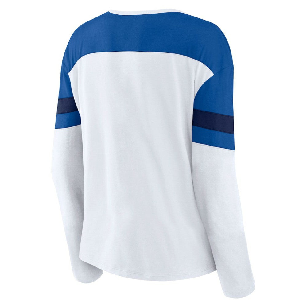 New York Rangers Fanatics Women's Frozen Long Sleeve Notch Neck T-Shirt -  NHL T-shirts