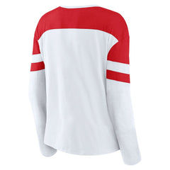 New Jersey Devils Fanatics Women's Frozen Long Sleeve Notch Neck T-Shirt -  NHL T-shirts