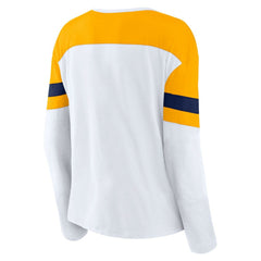 Nashville Predators Fanatics Women's Frozen Long Sleeve Notch Neck T-Shirt -  NHL T-shirts