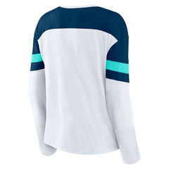 Seattle Kraken Fanatics Women's Frozen Long Sleeve Notch Neck T-Shirt -  NHL T-shirts