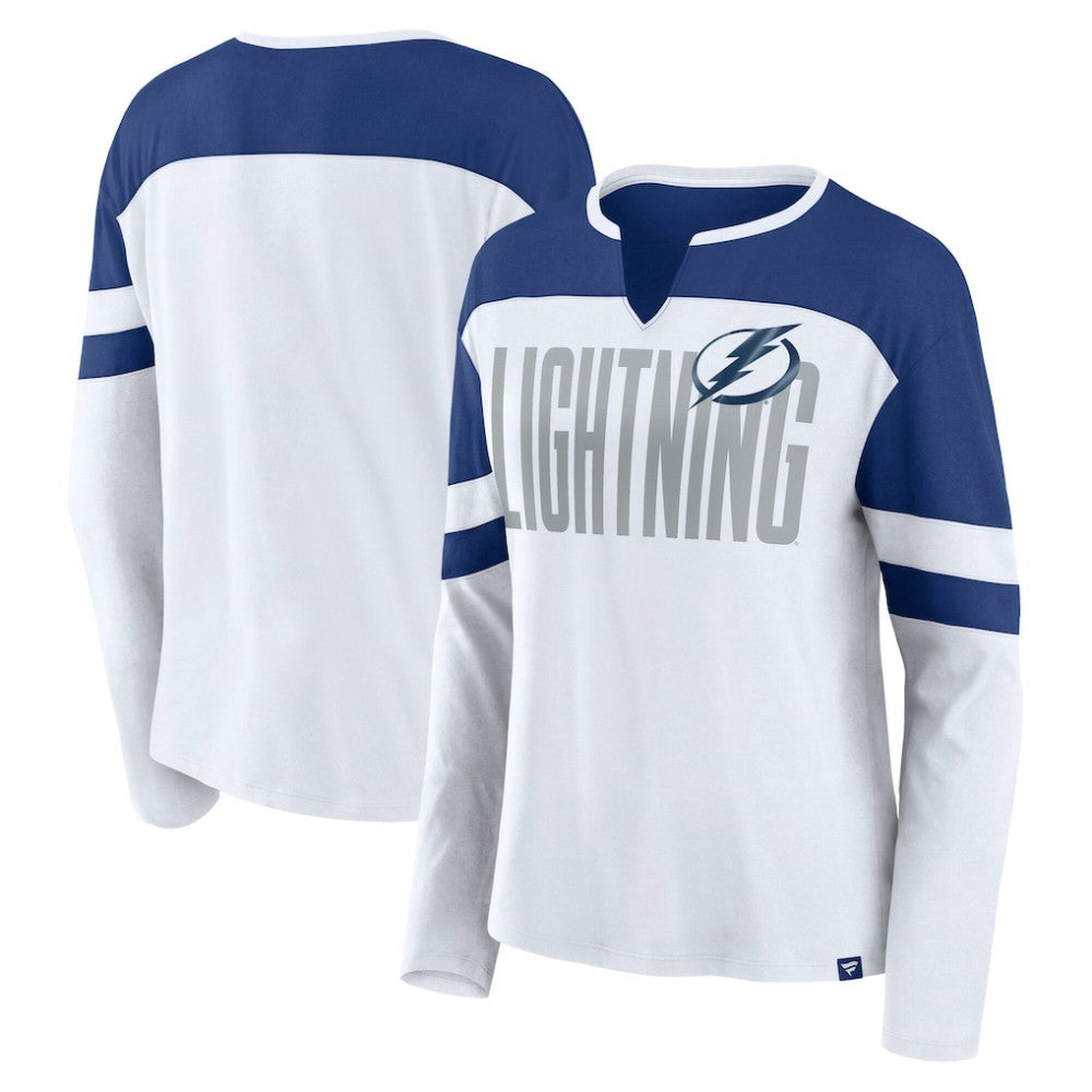 Tampa Bay Lightning Fanatics Women's Frozen Long Sleeve Notch Neck T-Shirt -  NHL T-shirts