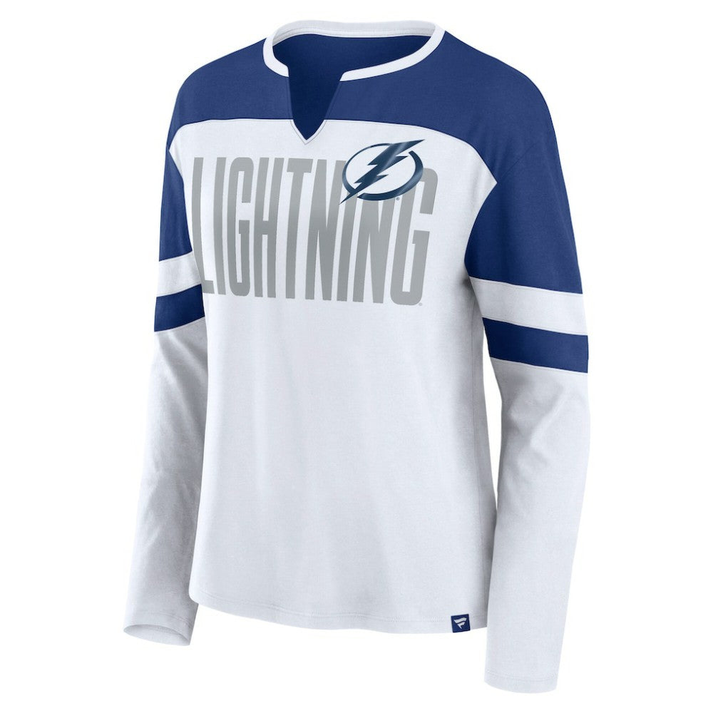 Tampa Bay Lightning Fanatics Women's Frozen Long Sleeve Notch Neck T-Shirt -  NHL T-shirts