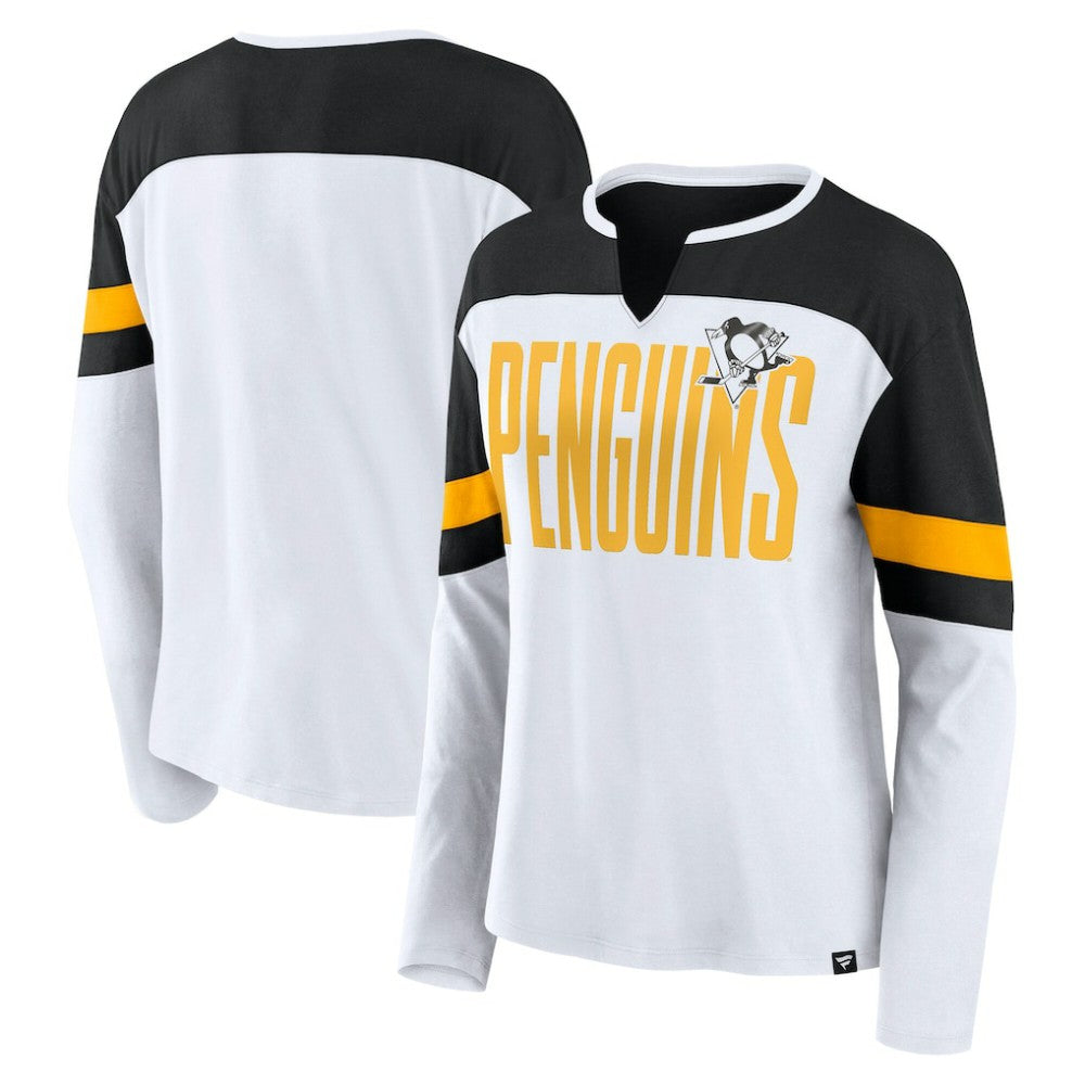 Pittsburgh Penguins Fanatics Women's Frozen Long Sleeve Notch Neck T-Shirt -  NHL T-shirts