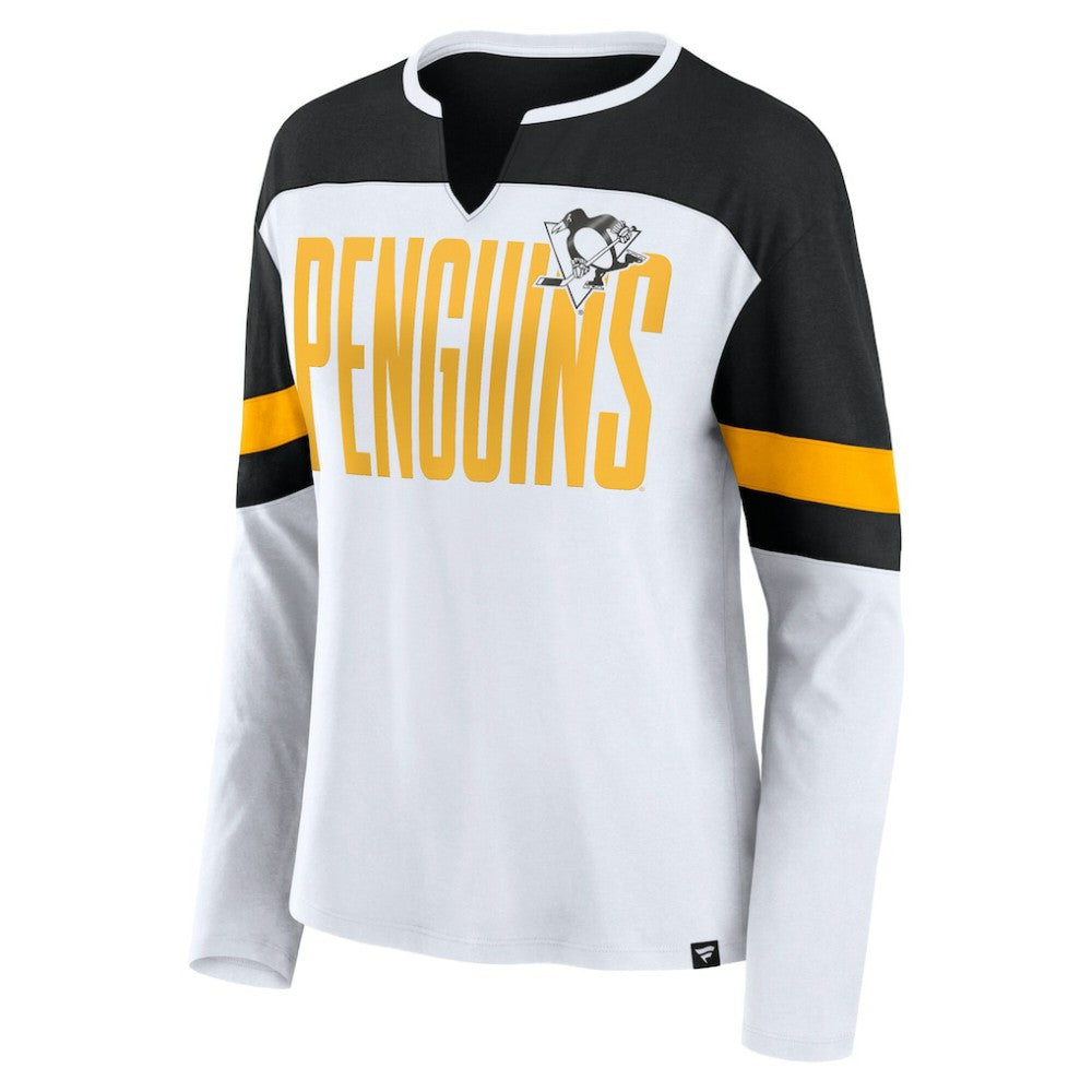 Pittsburgh Penguins Fanatics Women's Frozen Long Sleeve Notch Neck T-Shirt -  NHL T-shirts
