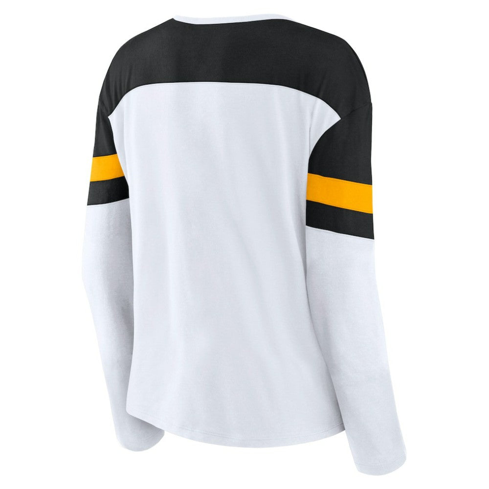 Pittsburgh Penguins Fanatics Women's Frozen Long Sleeve Notch Neck T-Shirt -  NHL T-shirts