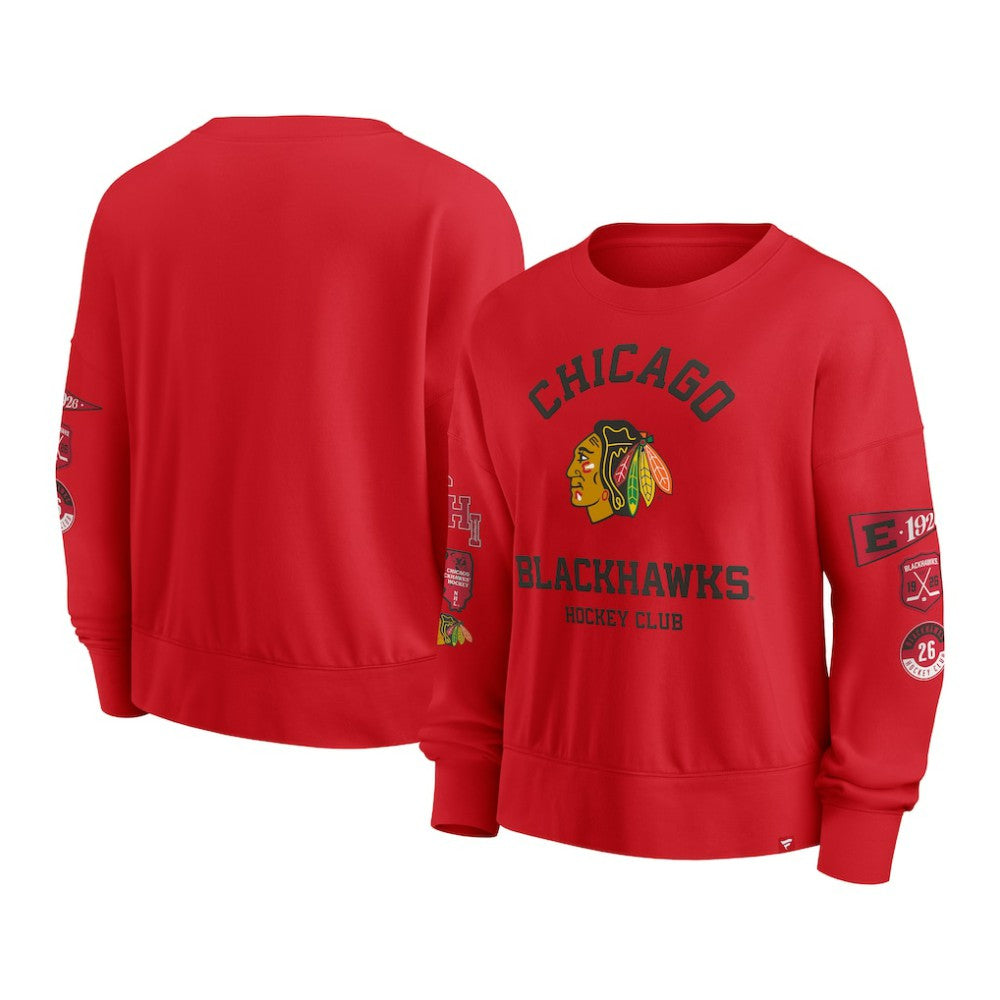 Chicago Blackhawks Fanatics Women's Go Team Pullover Sweatshirt -  NHL Sweatshirts