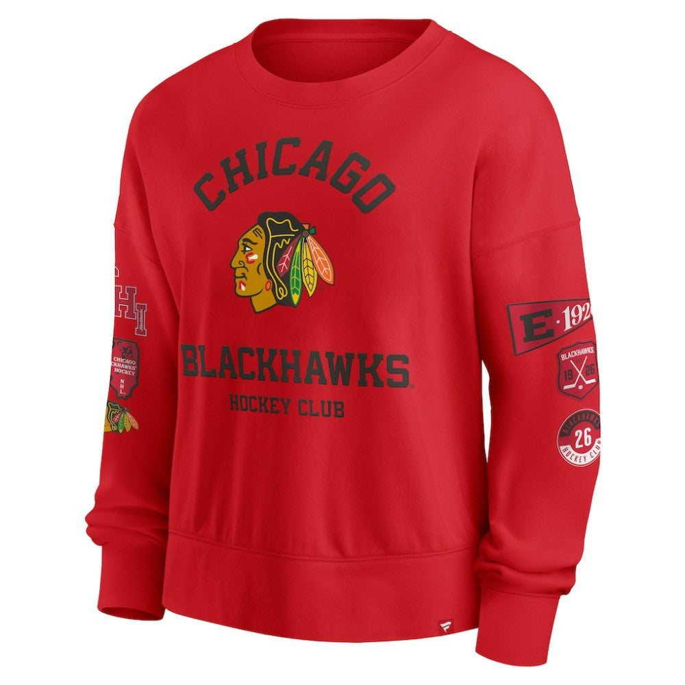 Chicago Blackhawks Fanatics Women's Go Team Pullover Sweatshirt -  NHL Sweatshirts