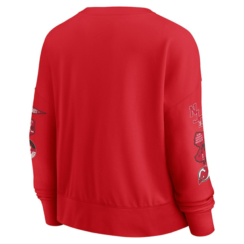 New Jersey Devils Fanatics Women's Go Team Pullover Sweatshirt -  NHL Sweatshirts