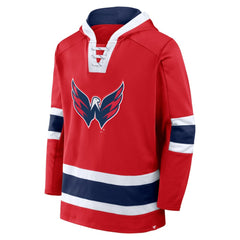 Washington Capitals Fanatics Inside Line Fleece Pullover Hoodie- Red -  NHL Hoodies