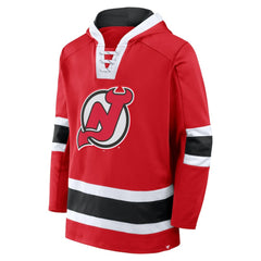 New Jersey Devils Fanatics Inside Line Fleece Pullover Hoodie- Red -  NHL Jerseys