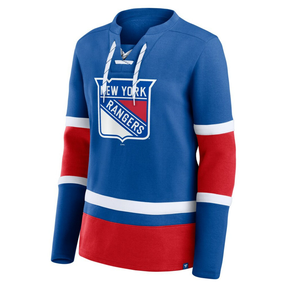 New York Rangers Fanatics Women's Prime Time Lace-Up Long Sleeve T-Shirt -  NHL T-shirts