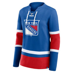 New York Rangers Fanatics Women's Prime Time Lace-Up Long Sleeve T-Shirt -  NHL T-shirts